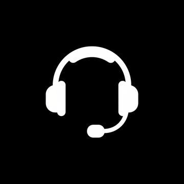 Customer Support Black Icon