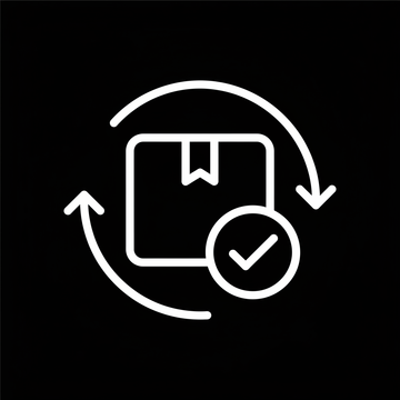Return Refund Black Icon